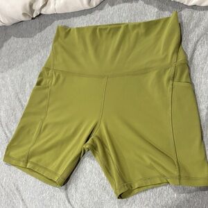 Lululemon Athletica High-Waisted Green Shorts